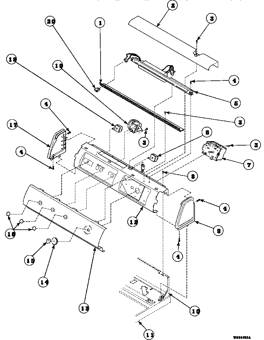 Amana LW8203L2-PLW8203L2 graphic panel, control mounting plate and controls (cw4202w2/pcw4202w2) (cw8202w2/pcw8202w2) (cw8203w2/pcw8203w2) (cw8413w2/pcw8413w2) (lw4203l2/plw4203l2) (lw4203w2/plw4203w2) (lw6001w2/plw6001w2) (lw6143lm/plw6143lm) (lw6143wm/plw6143wm) (lw6153lm/plw61 diagram
