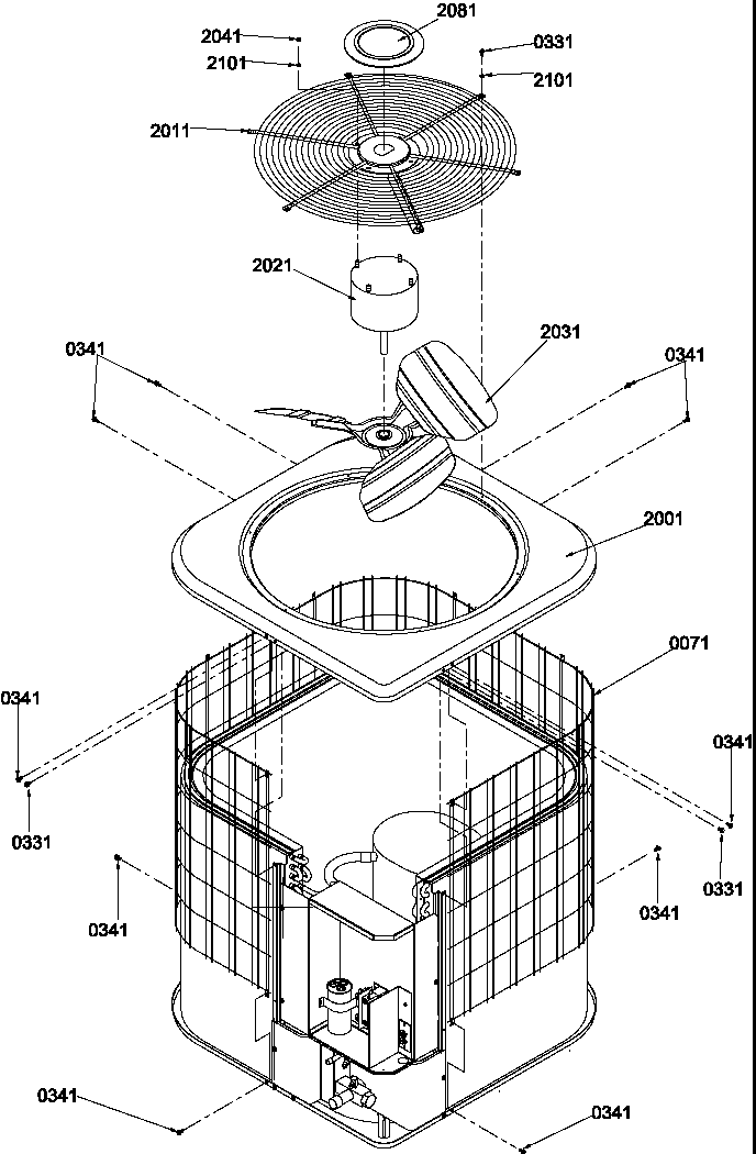 Amana RCE42A2A/P1218704C cabinet/top diagram