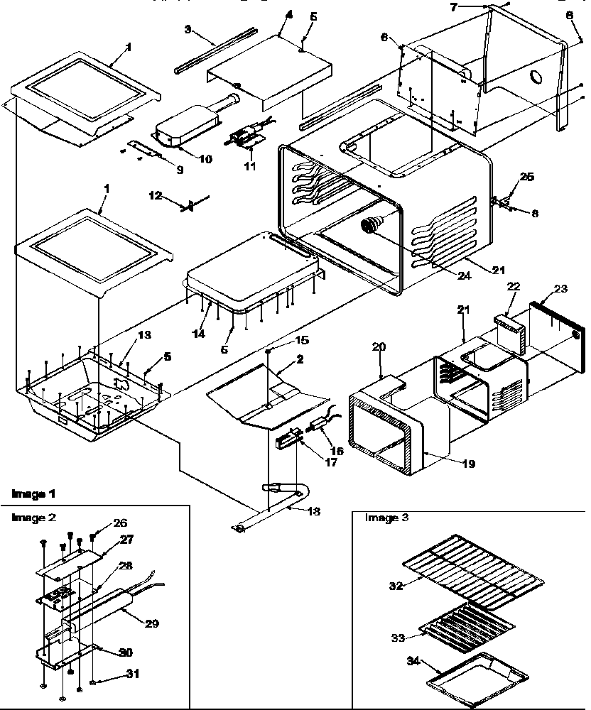 Amana ARG7800E/P1143319NE cavity diagram