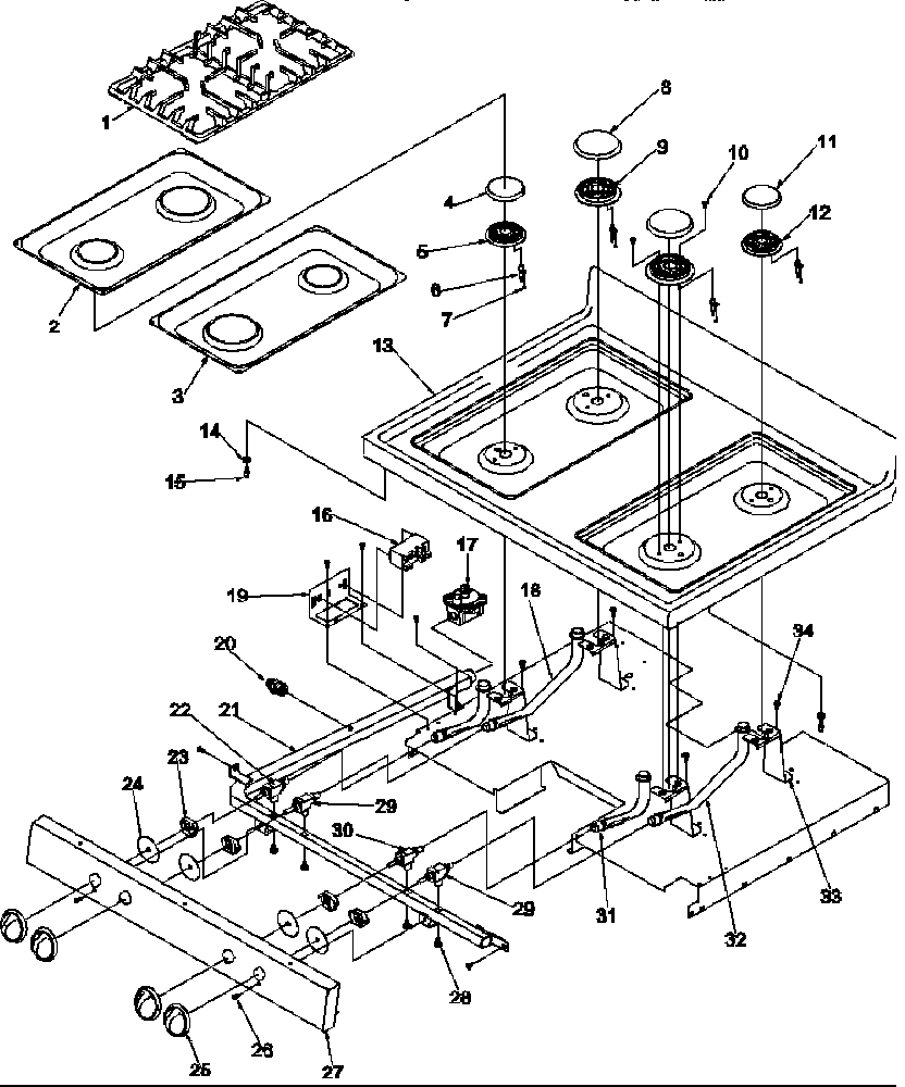 Amana ARG7800E/P1143319NE main top diagram