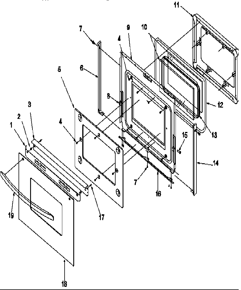 Amana ARG7800E/P1143319NE oven door diagram