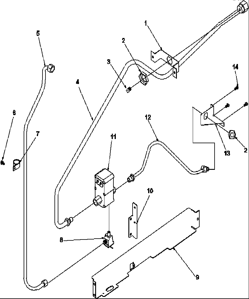Amana ARG7300WW-P1143320NWW gas supply diagram