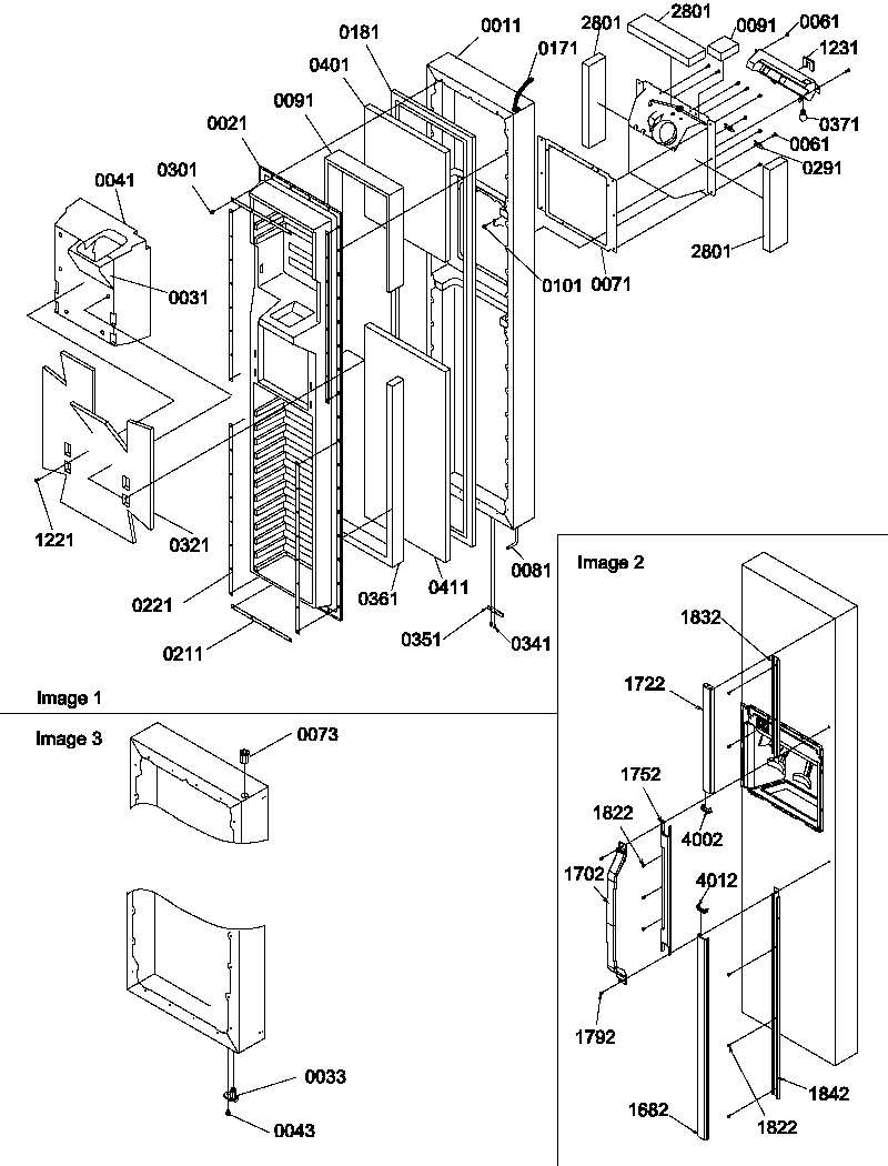 Amana SCD22TBL-P1303511WL freezer door diagram