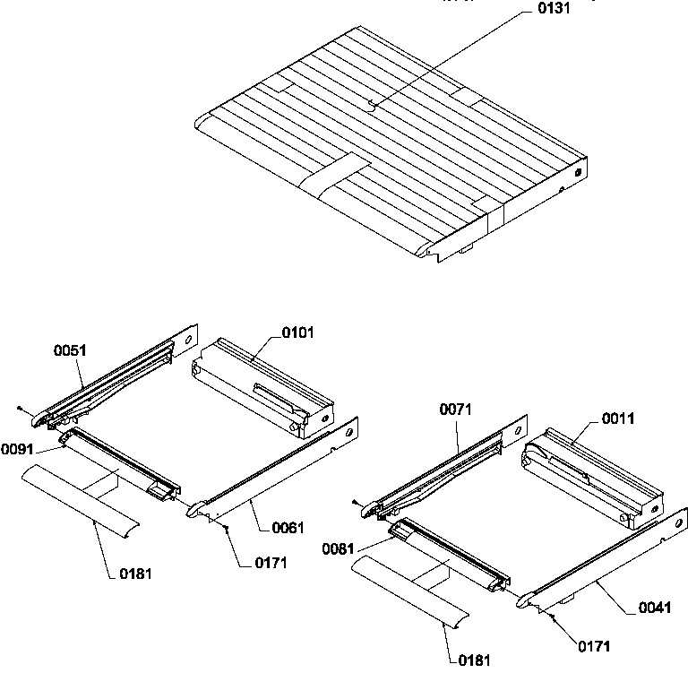 Amana TM17TBW-P1305901WW crisper assembly diagram