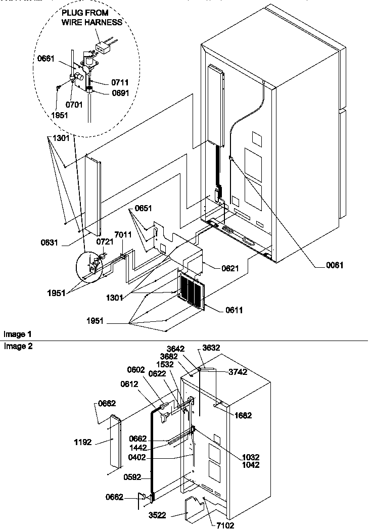 Amana TM17TBW-P1305901WW cabinet back diagram