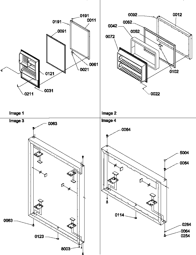 Amana TM17TBW-P1305901WW door assemblies diagram