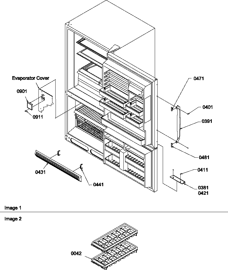 Amana BM20TBW-P1305801WW door handles & accessories diagram