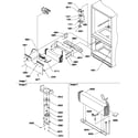 Amana BM20TBW-P1305801WW evaporator & freezer control assembly diagram