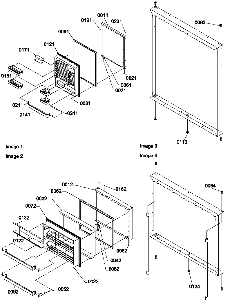 Amana BM20TBW-P1305801WW door assemblies diagram