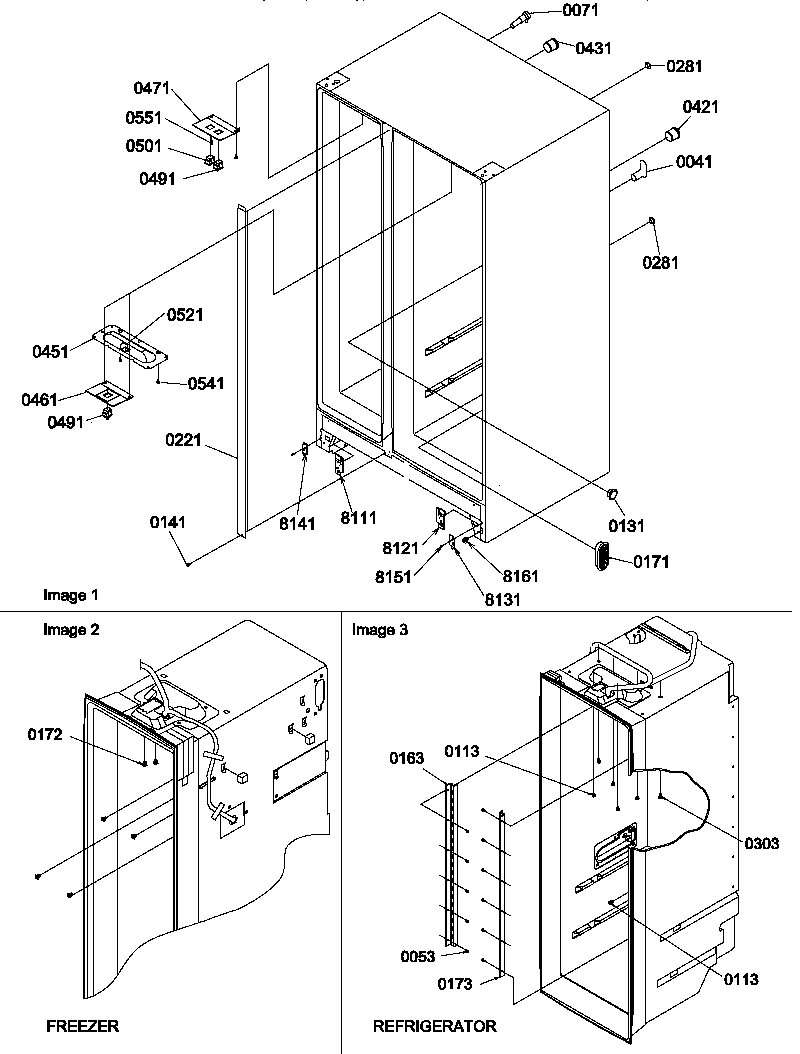 Amana SCD25TBL-P1190428WL cabinet parts diagram