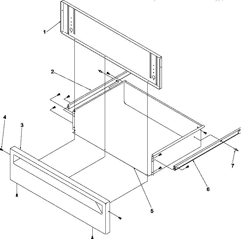 Amana ARHSC8750WW/P1130651NWW storage drawer diagram