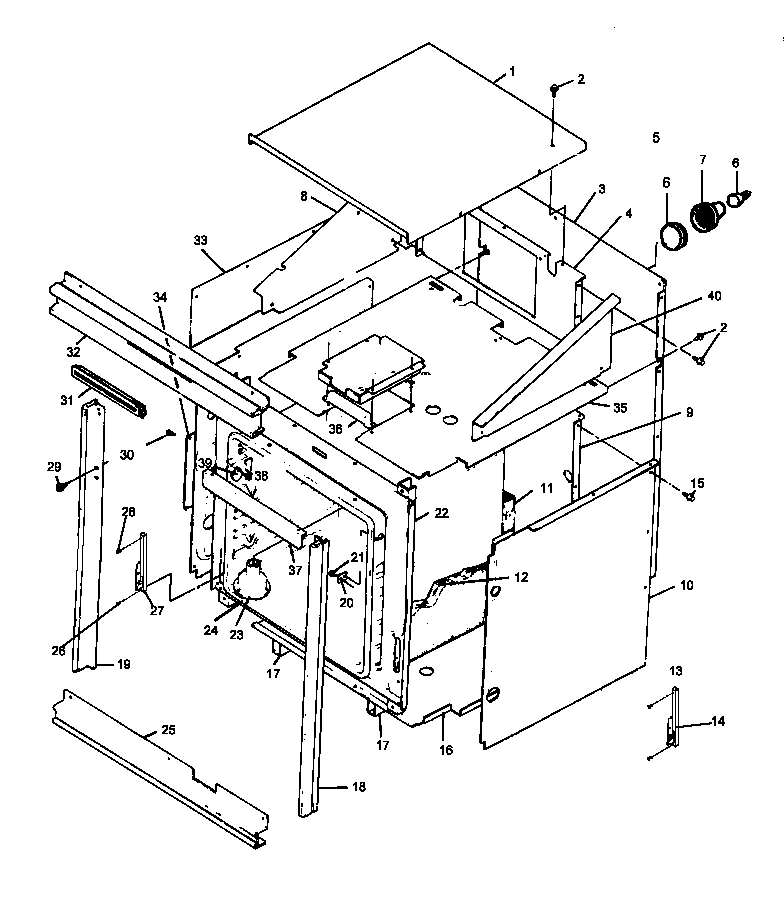 Amana AO27SEW1/P1132340NW cabinet diagram