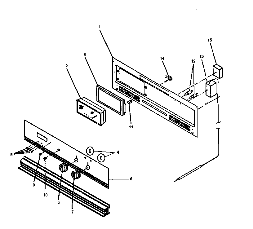 Amana AO27SEW1/P1132340NW control panel diagram