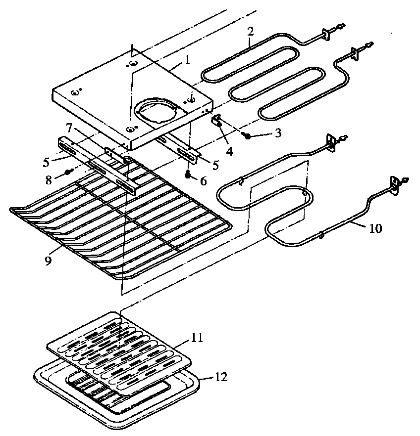 Amana AOR27DEW-P1132341NW lower oven components diagram