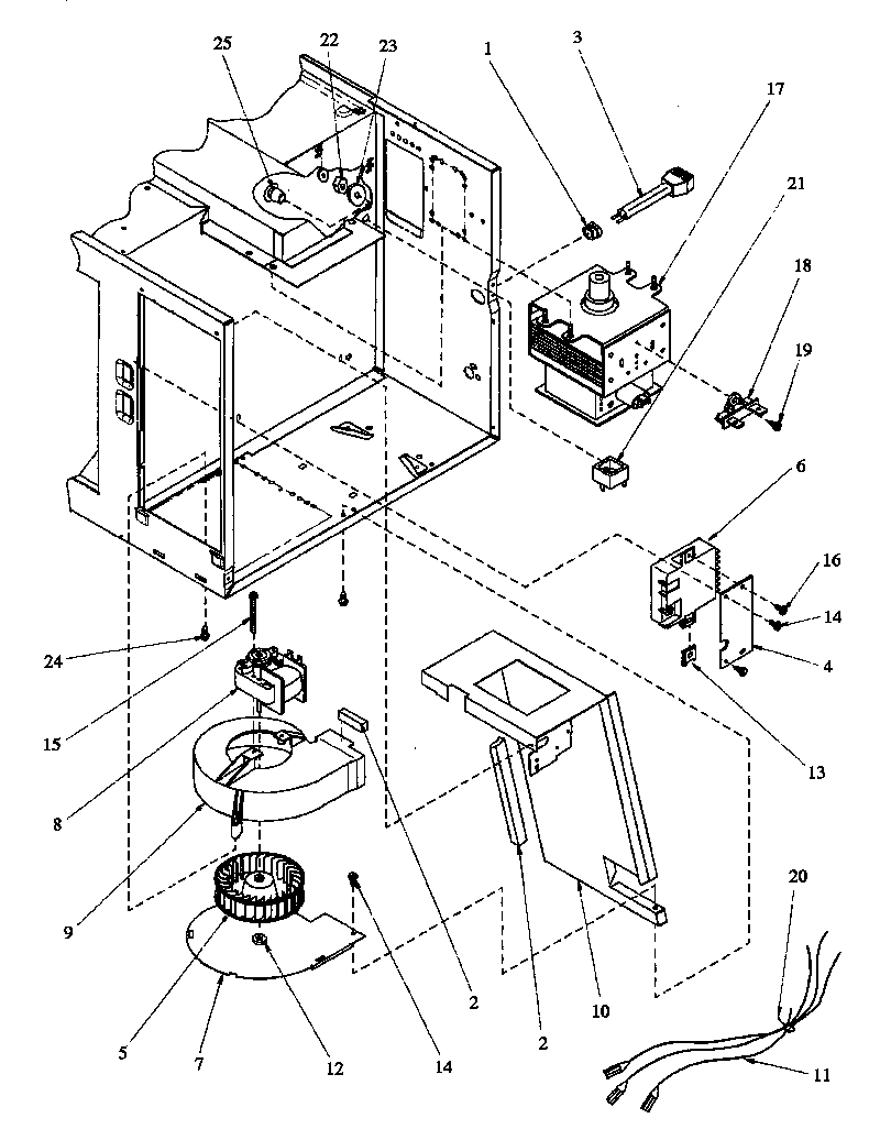 Amana AOR27DEW-P1132341NW electrical parts & components diagram