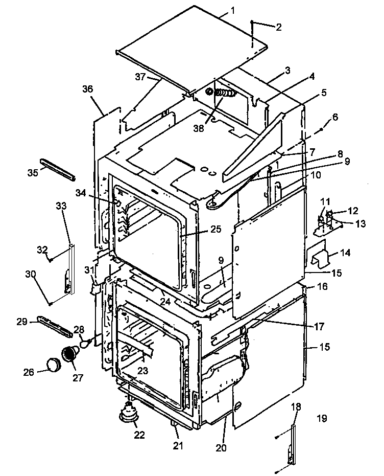 Amana ACO27DEW1-P1132343NW cabinet diagram
