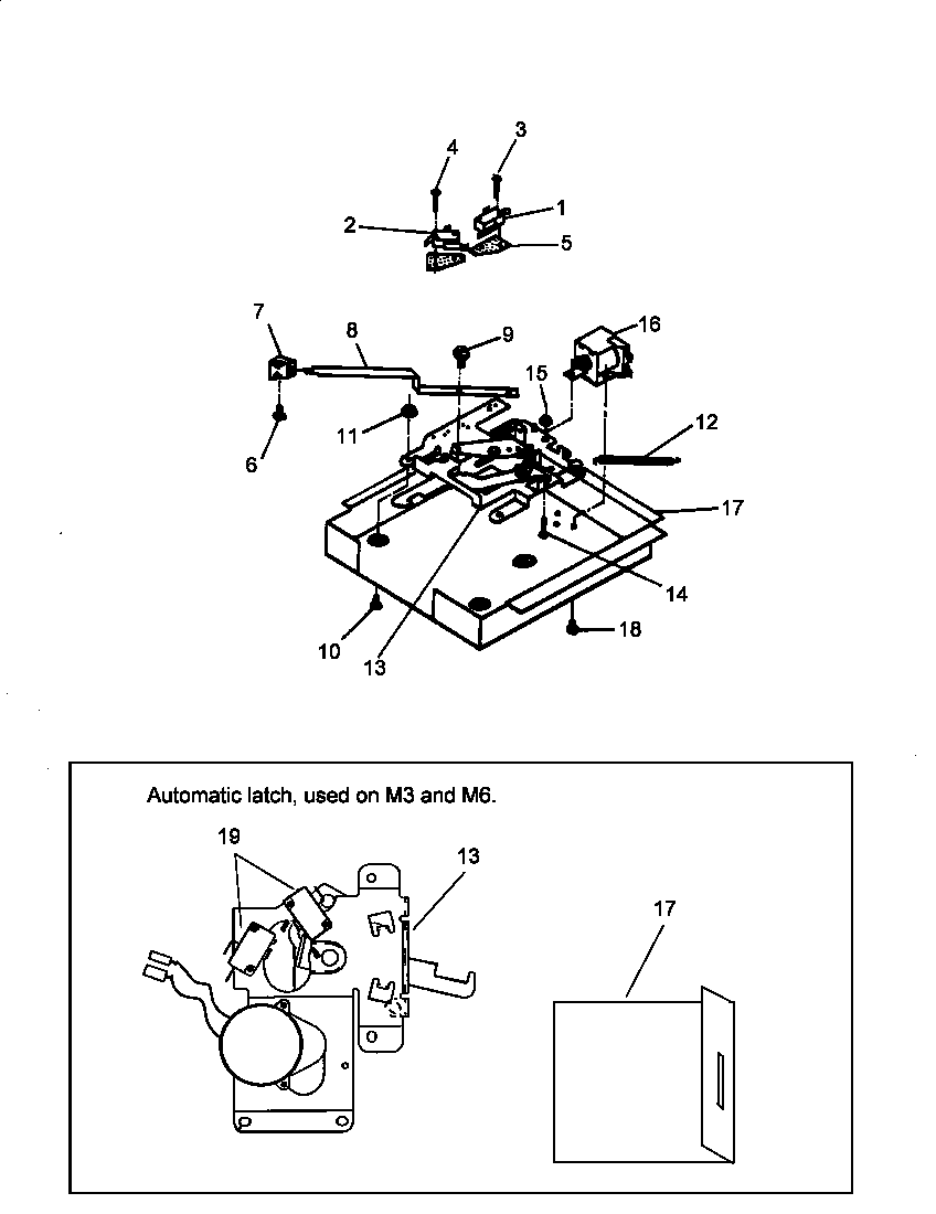 Amana ACO27DEW1-P1132343NW door latch diagram