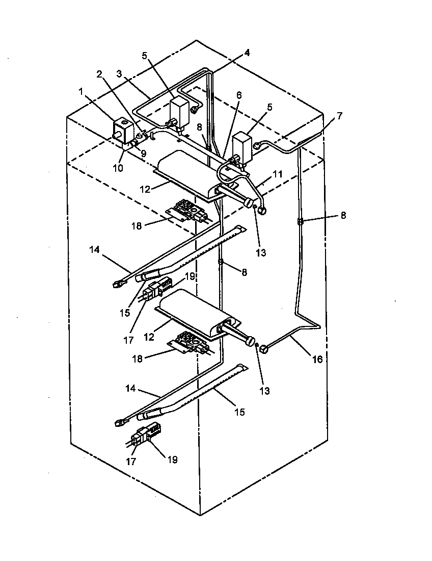Amana AO27DGK-P1132515NK gas components diagram
