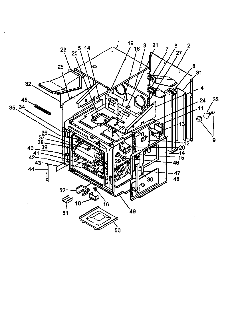 Amana AO27DGK-P1132515NK cabinet, upper diagram