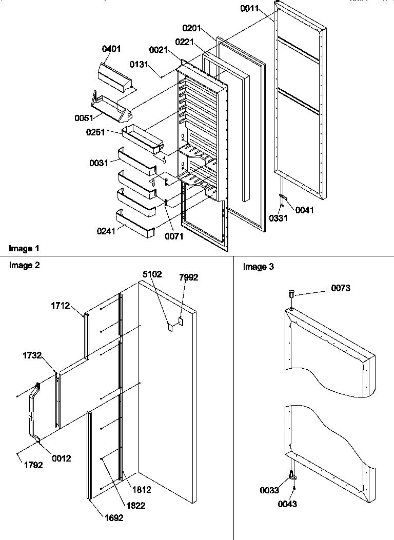Amana SX322S2W-P1307302WW refrigerator door diagram