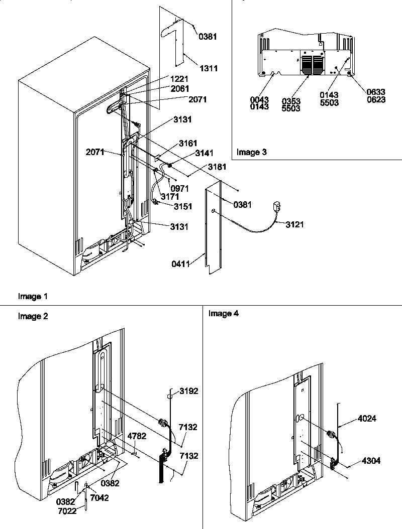 Amana SX322S2W-P1307302WW cabinet back diagram