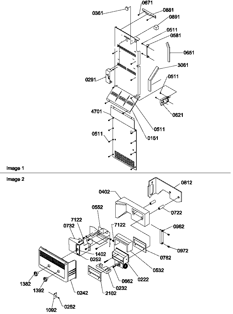 Amana SX322S2W-P1307302WW control assy diagram