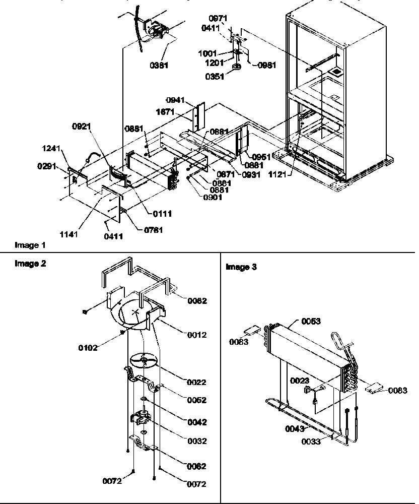 Amana BXF19TW-P1311901WW evaporator area diagram