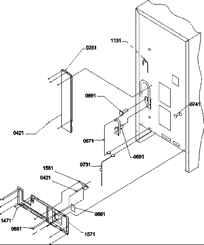 Amana BXF19TW-P1311901WW cabinet back diagram