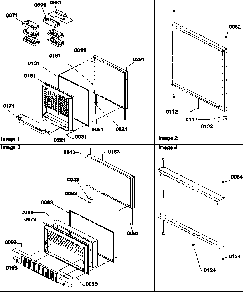 Amana BXF19TW-P1311901WW door assembly diagram