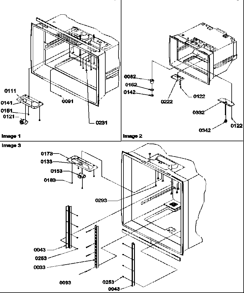 Amana BXF19TW-P1311901WW shelf ladders/light assemblies diagram