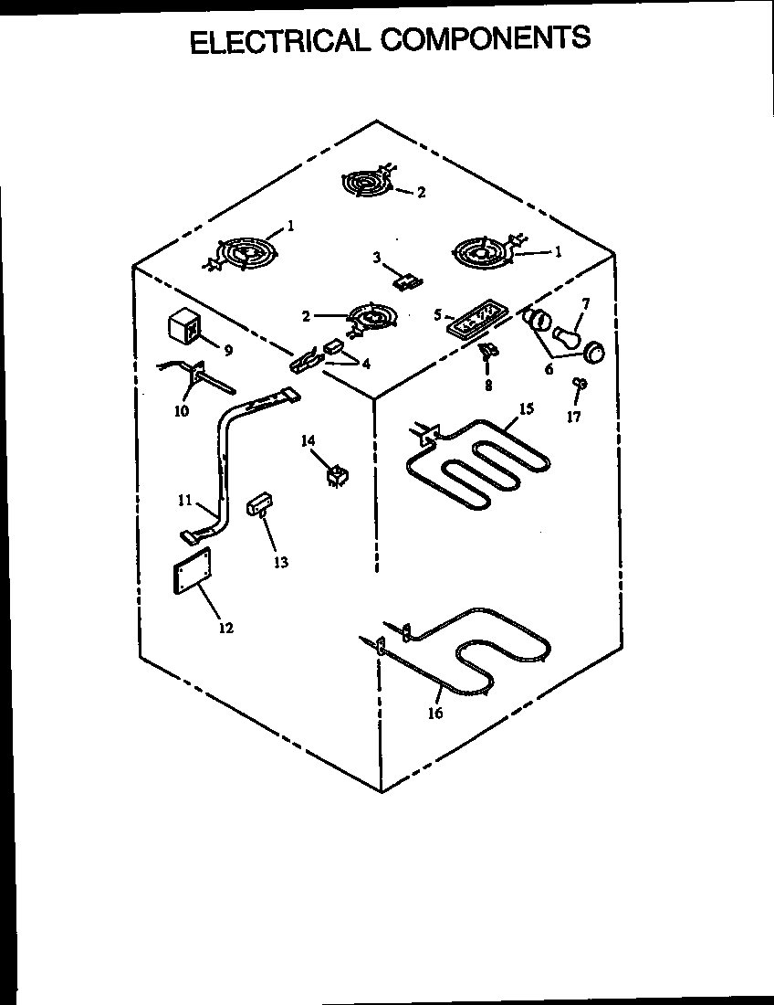 Amana ARS635/P1113801S electrical components diagram