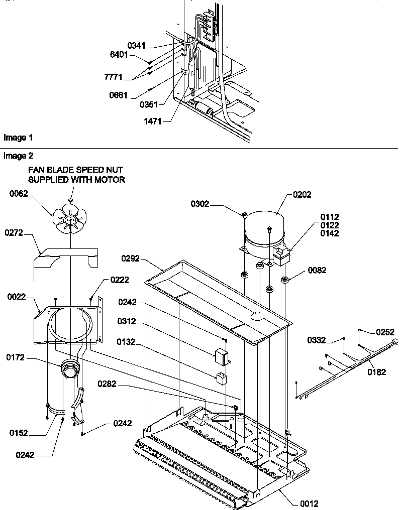 Amana TN22CW-P1300704WW machine compartment diagram