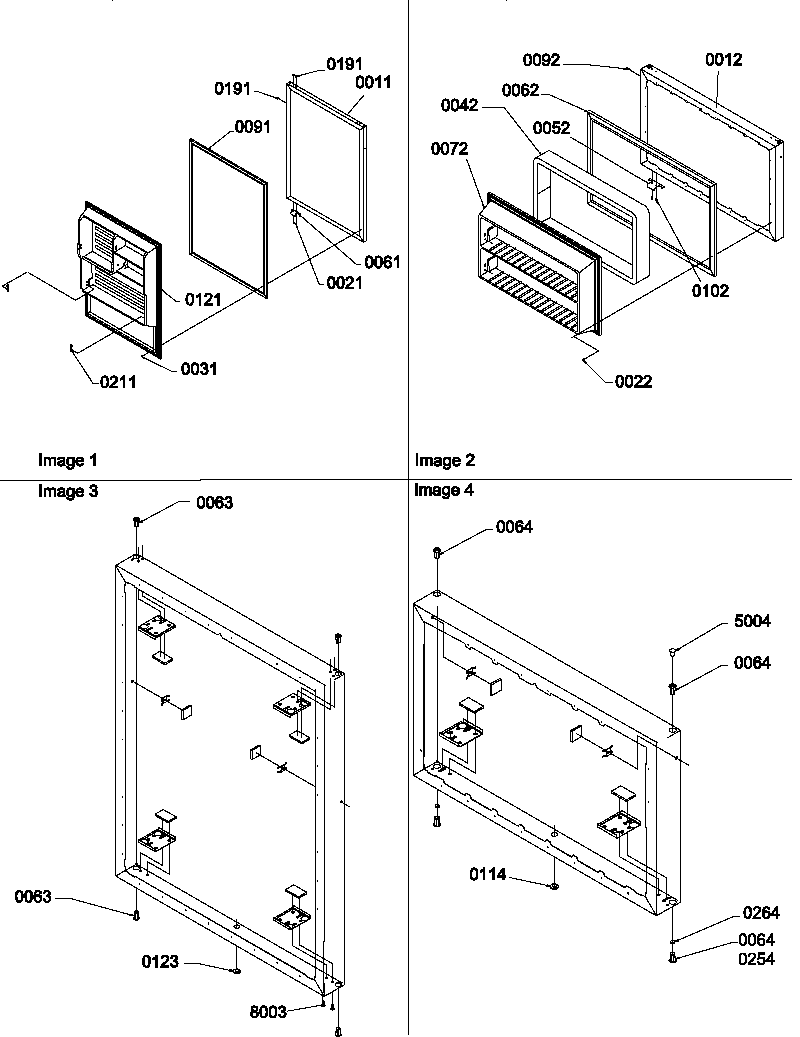 Amana TMI17TB-P1306001WW door assemblies diagram