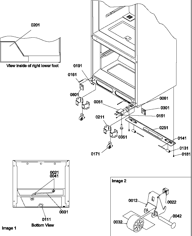 Amana BX22TL-P1196711WL insulation & roller assembly diagram