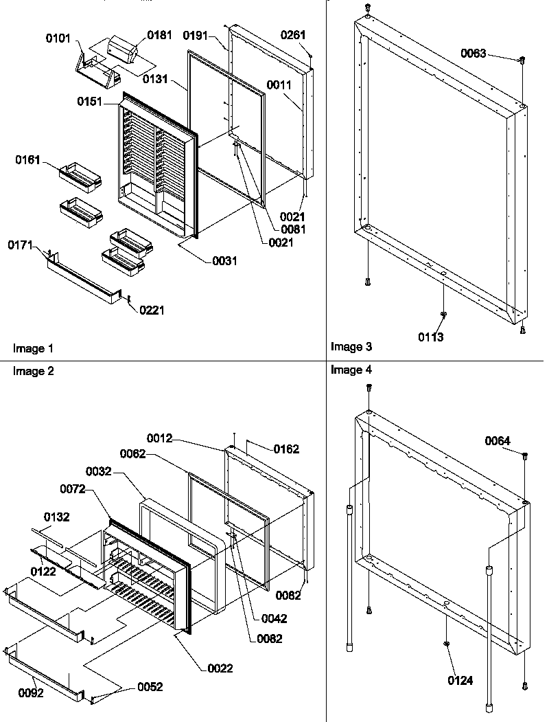 Amana BX22TL-P1196711WL door assemblies diagram