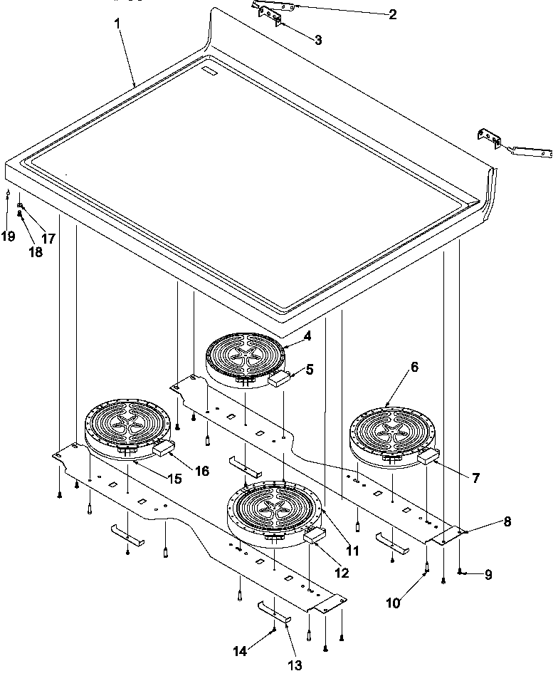 Amana ARTC8600E/P1143418NE main top diagram