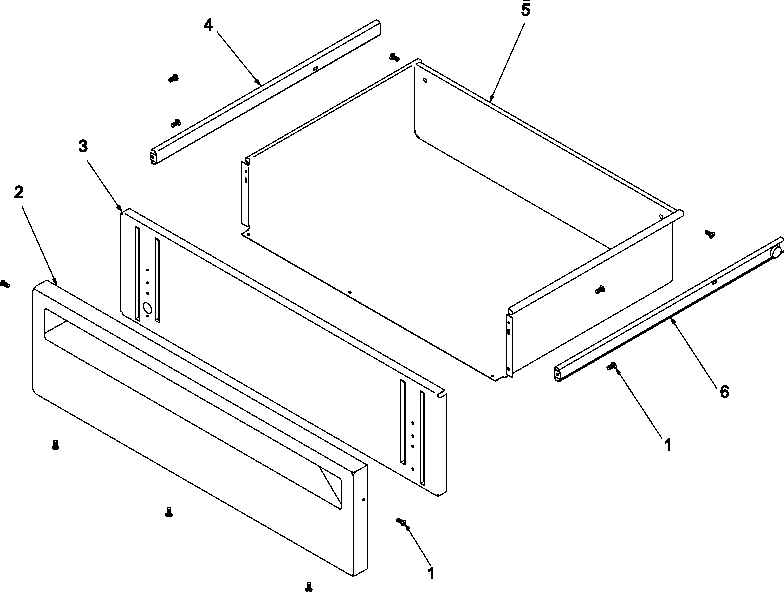 Amana ARTC8600E/P1143418NE storage drawer diagram