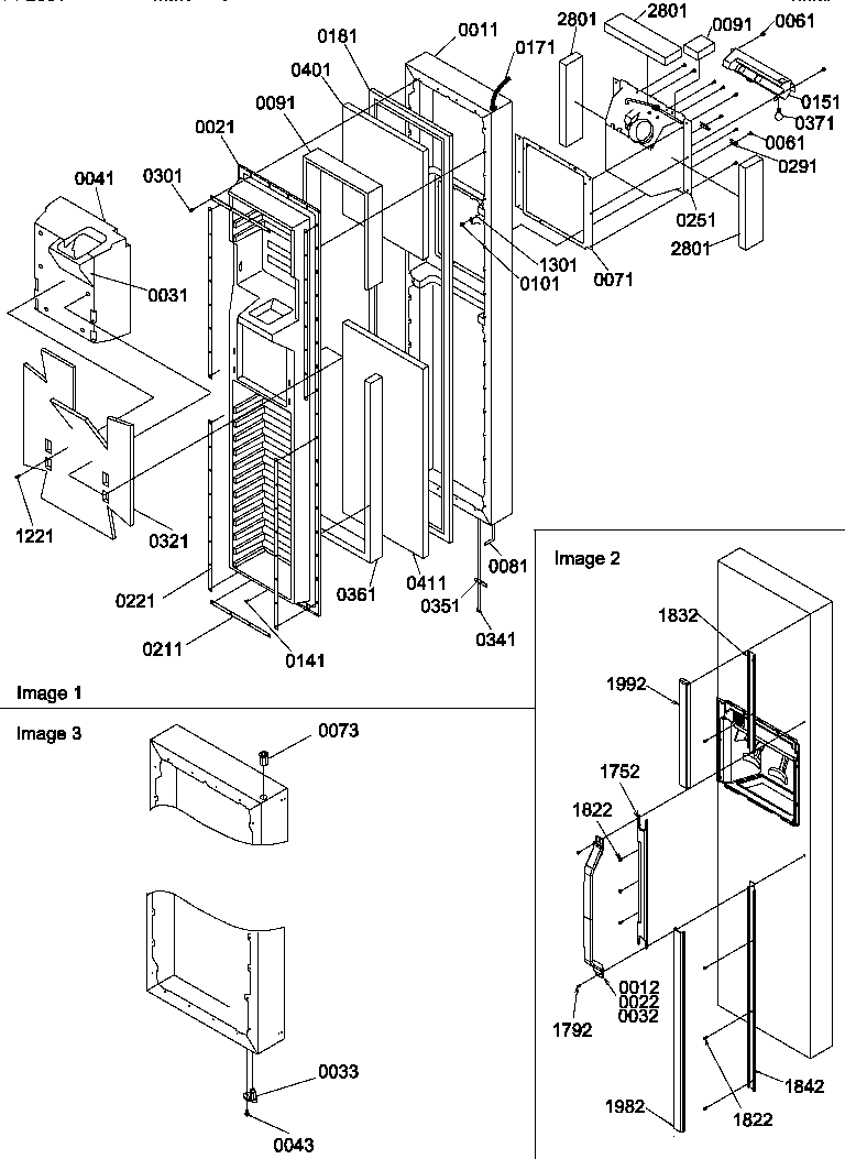 Amana SSD522SBW-P1184703WW freezer door diagram