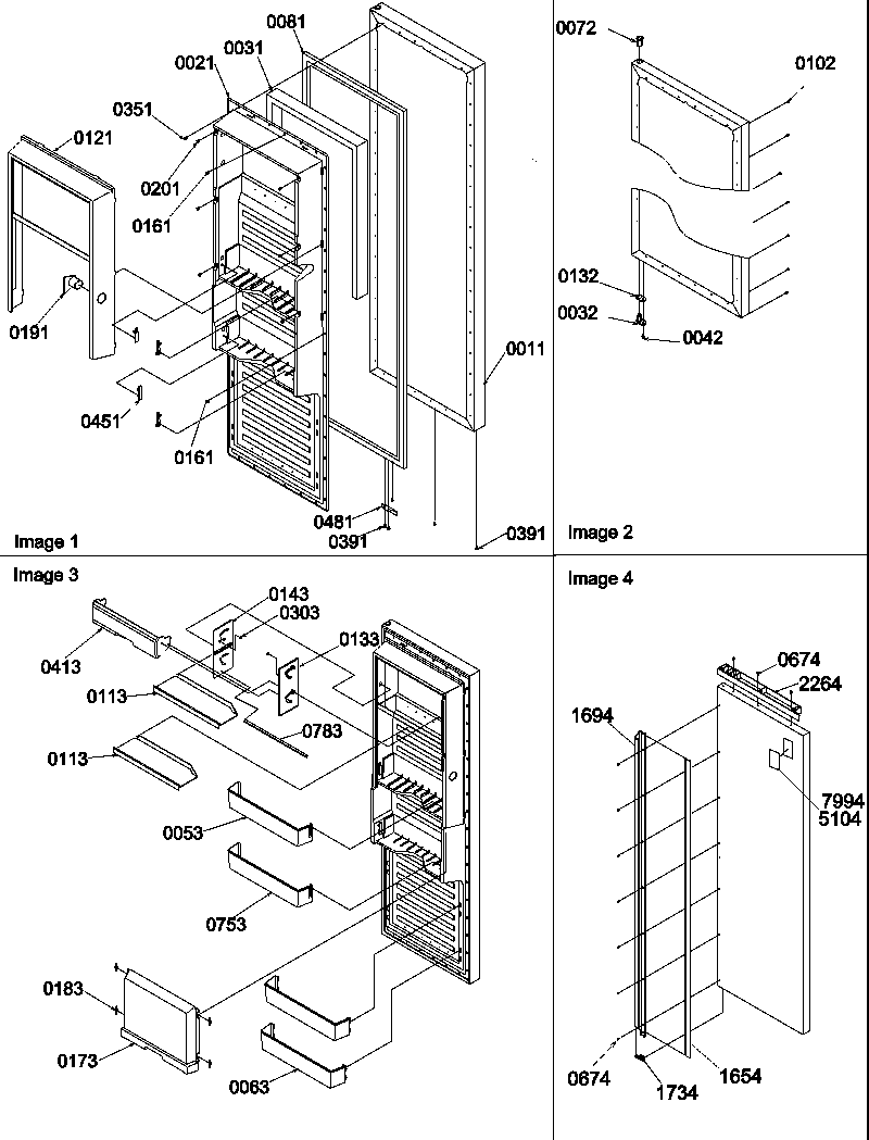 Amana SR520TW-P1310101WW refrigerator door diagram