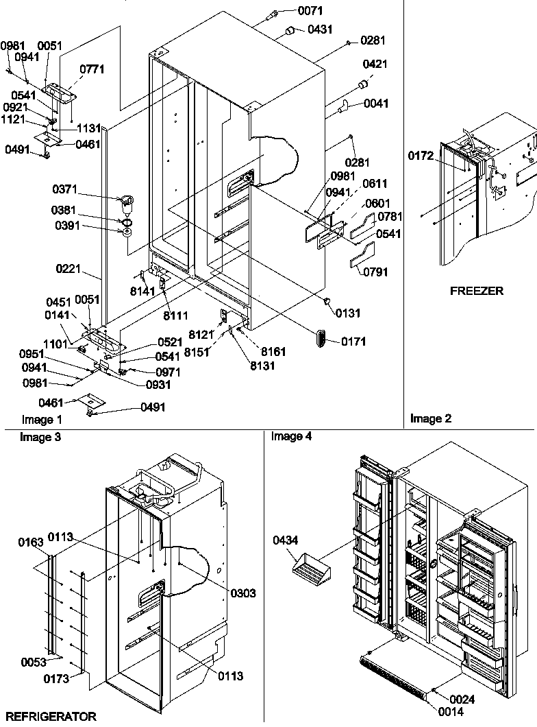 Amana SR520TW-P1310101WW cabinet parts and toe grille diagram
