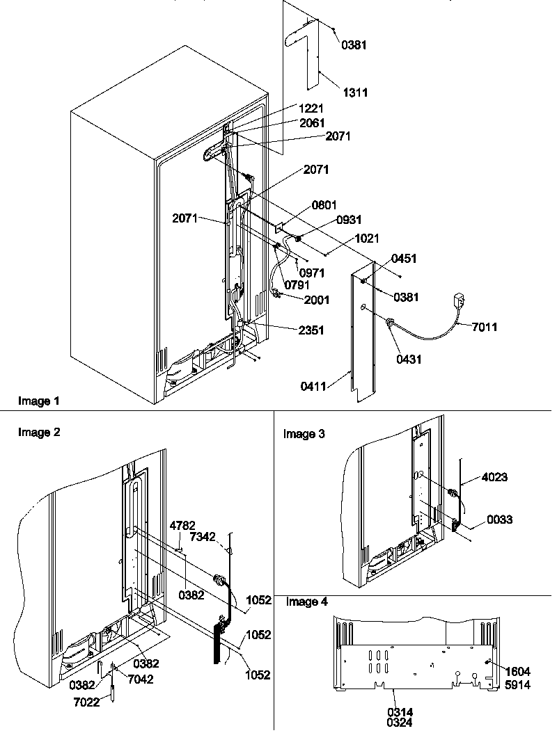 Amana SR520TW-P1310101WW cabinet back diagram