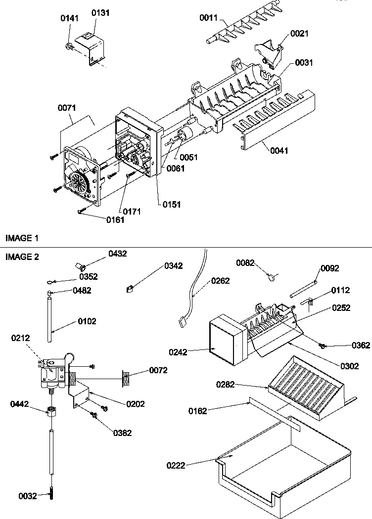Amana SR520TW-P1310101WW ice maker parts and add on ice maker kit (sb520tw/p1308601ww) diagram