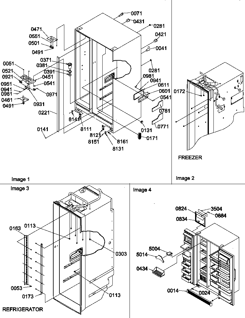 Amana SBDX520TW-P1308402WW cabinet parts and toe grille diagram