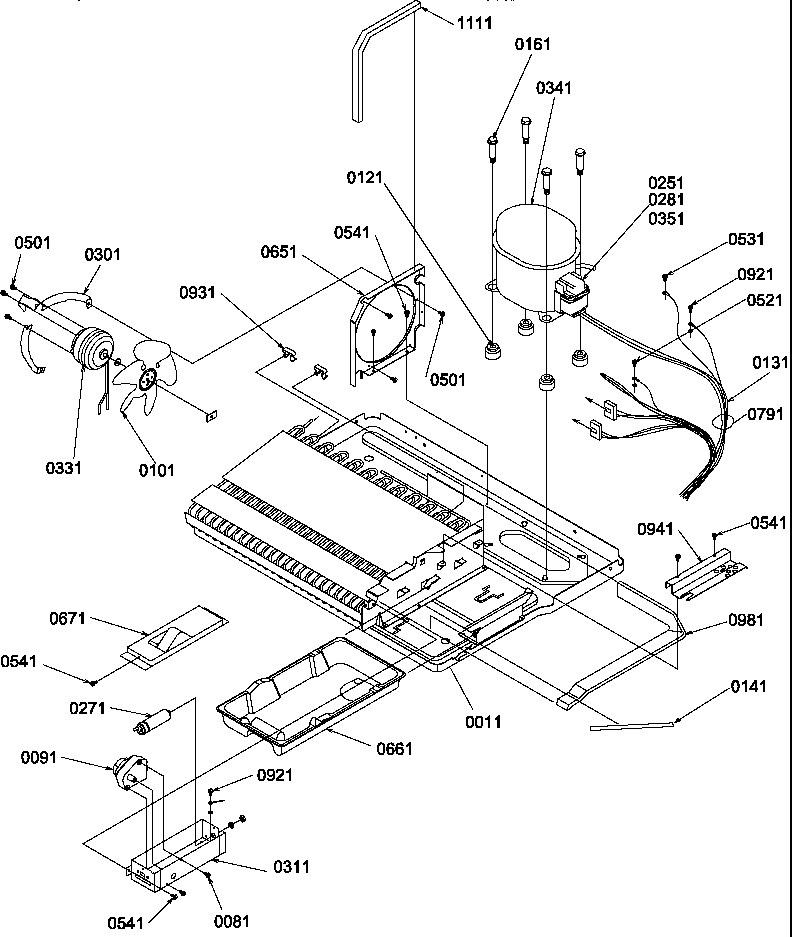 Amana SBDX520TW-P1308402WW machine compartment diagram