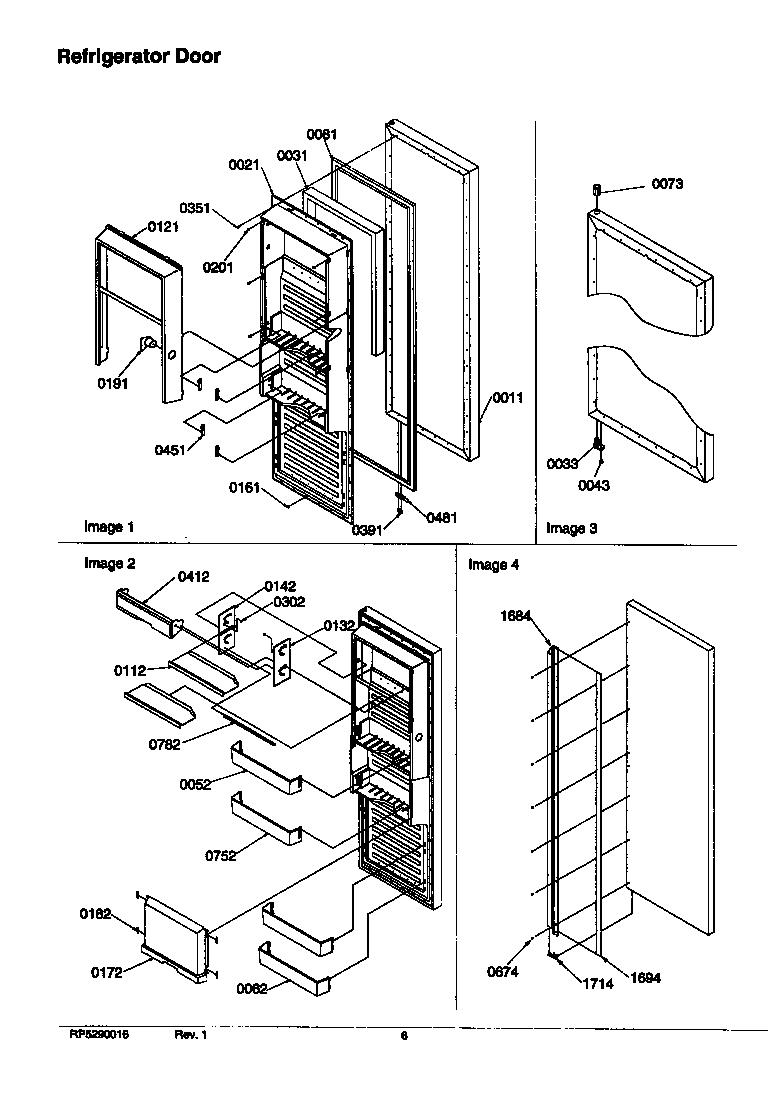 Amana SRD526SW-P1184802WW refrigerator door diagram