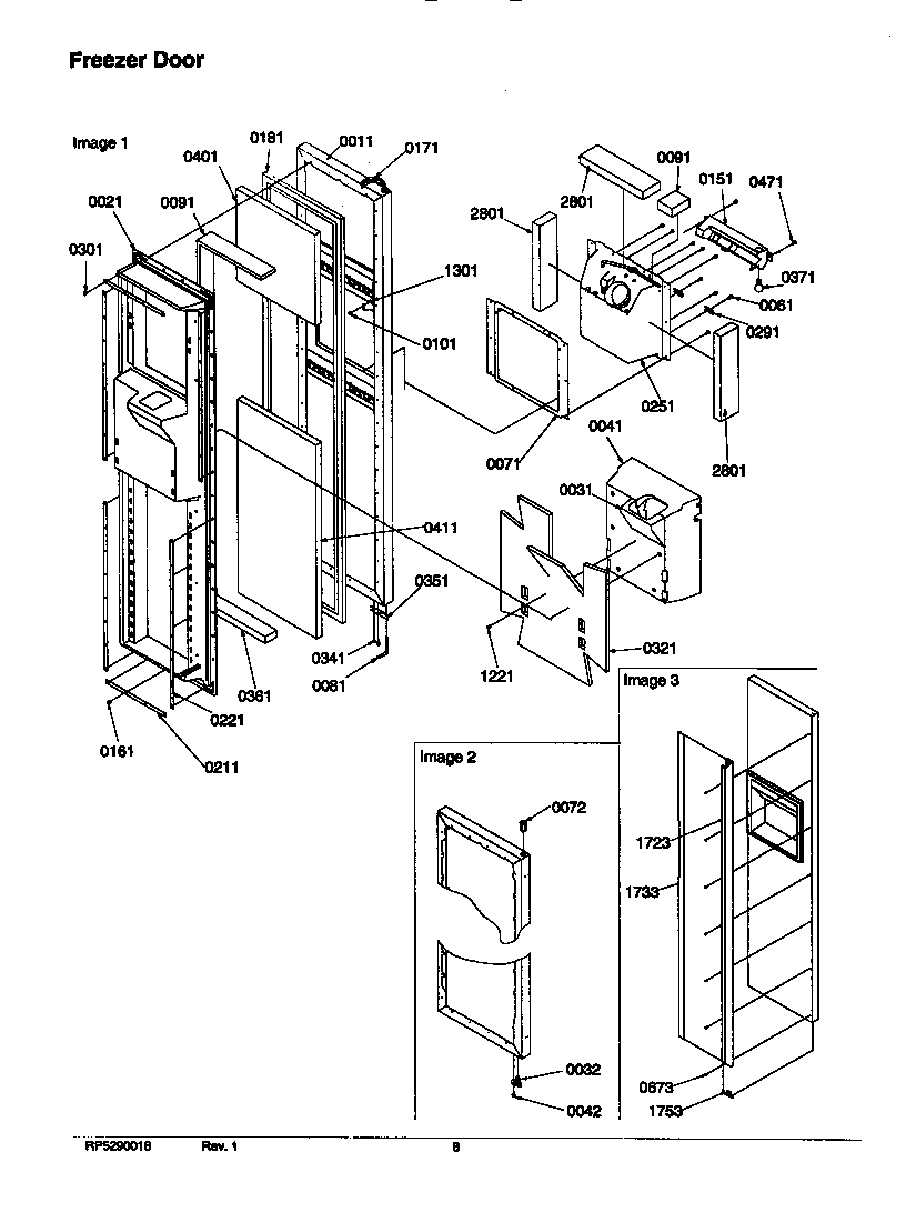 Amana SRD526SW-P1184802WW freezer door diagram
