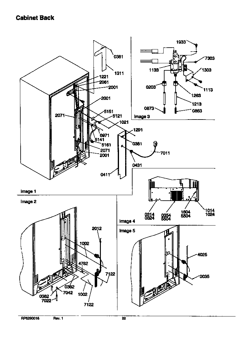Amana SRD526SW-P1184802WW cabinet back diagram