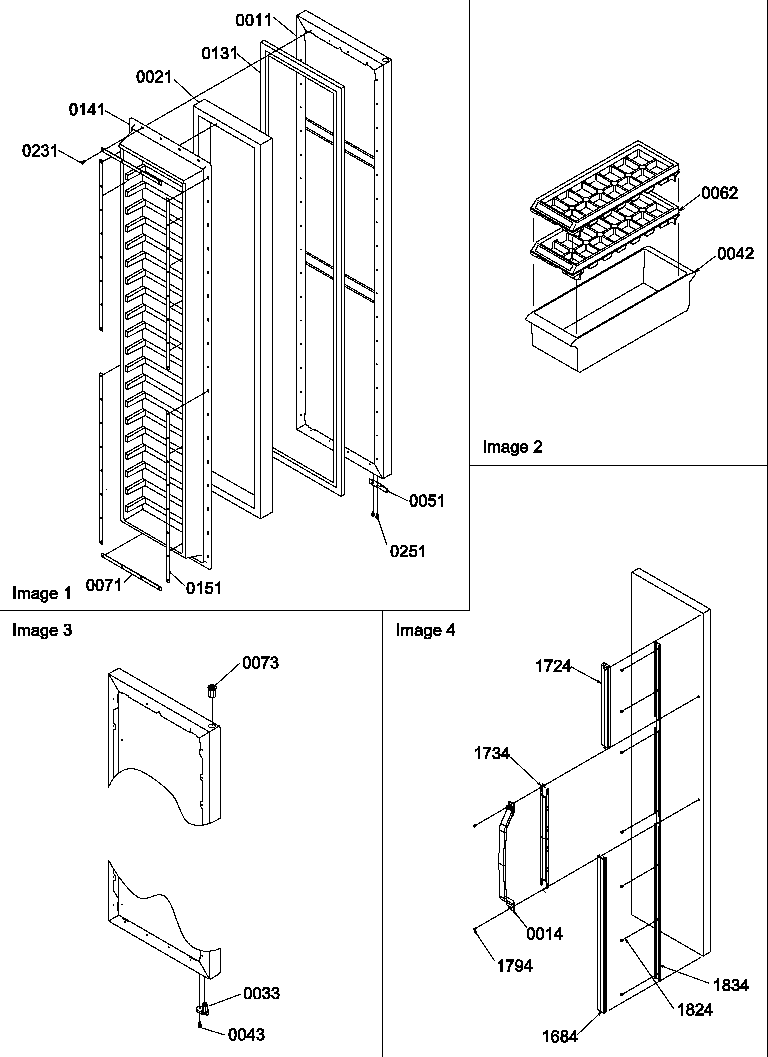Amana SX322S2W-P1307302W freezer door and accessories diagram