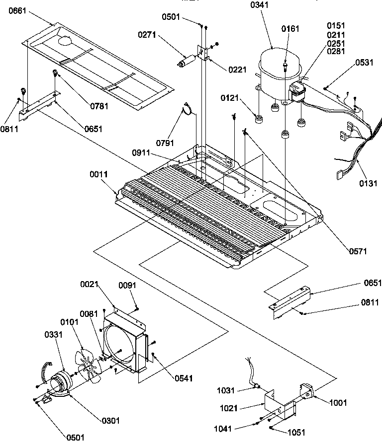 Amana SX322S2W-P1307302W machine compartment diagram