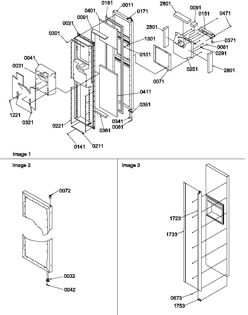 Amana SRD522TW-P1309903WW freezer door diagram